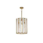 Maxim Lighting 12802CZNAB Miramar 3-Lights 180W Capiz/Natural Aged Brass Pendant