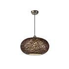 Maxim Lighting 14402CHWT Bali 1-Light 60W Chocolate Pendant