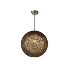 Maxim Lighting 14405CHWT Bali 1-Light 60W Chocolate Pendant