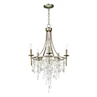 Maxim Lighting 14425CZGS Cebu 5-Lights 300W Capiz/Gold Silver Incandescent Chandelier
