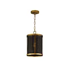 Maxim Lighting 14461BRNAB Rattan 1-Light 60W Natural Aged Brass Pendant