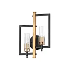 Maxim Lighting Flambeau 16112CLBKAB 2-Lights Black/Antique Brass Wall Sconce