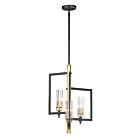 Maxim Lighting 16113CLBKAB Flambeau 3-Lights 180W Black/Antique Brass Pendant