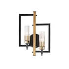 Maxim Lighting Flambeau 16115CLBKAB 2-Lights Black/Antique Brass Wall Sconce
