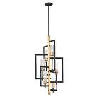 Maxim Lighting 16116CLBKAB Flambeau 6-Lights 360W Black/Antique Brass Incandescent Chandelier