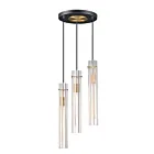 Maxim Lighting 16123CLBKAB Flambeau 3-Lights 180W Black/Antique Brass Incandescent Chandelier