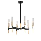 Maxim Lighting 16125CLBKAB Flambeau 6-Lights 10.8W Black/Antique Brass LED Chandelier