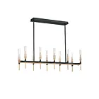 Maxim Lighting 16127CLBKAB Flambeau 10-Lights 18W Black/Antique Brass Pendant