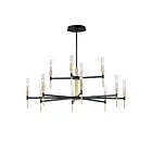 Maxim Lighting 16129CLBKAB Flambeau 12-Lights 21.6W Black/Antique Brass LED Chandelier