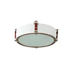 Maxim Lighting 16130FTWZBSD Sausalito 3-Lights 60W Weathered Zinc/Brown Suede Flush Mount