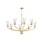 Maxim Lighting 16158CRNAB Camelot 8-Lights 480W Natural Aged Brass Incandescent Chandelier
