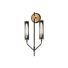 Maxim Lighting 16170CLBKAB 2-Lights 12W Black/Antique Brass Wall Sconce
