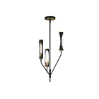 Maxim Lighting 16173CLBKAB 3-Lights 18W Black and Antique Brass Pendant