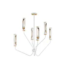Maxim Lighting 16176CLLFGNAB Regent 6-Lights 36W Light French Gray/Natural Aged Brass Chandelier