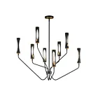 Maxim Lighting 16178CLBKAB Regent 6-Lights 48W Black/Antique Brass Chandelier