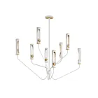 Maxim Lighting 16178CLLFGNAB Regent 6-Lights 48W Light French Gray/Natural Aged Brass Chandelier