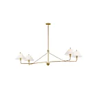 Maxim Lighting 18314SWGL Kismet 4-Lights 240W Gold Leaf Pendant