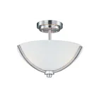 Maxim Lighting 20031SWSN Deven 3-Lights 60W Satin Nickel Semi-Flush Mount