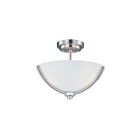 Maxim Lighting 20031SWSN Deven 3-Lights 60W Satin Nickel Semi-Flush Mount
