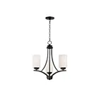 Maxim Lighting 20033SWBK Deven 3-Lights 180W Black Incandescent Chandelier