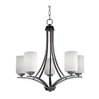 Maxim Lighting 20035SWOI Deven 5-Lights 300W Oil Rubbed Bronze Incandescent Chandelier