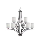 Maxim Lighting 20036SWOI Deven 9-Lights 540W Oil Rubbed Bronze Incandescent Chandelier