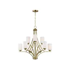 Maxim Lighting 20036SWSBR Deven 9-Lights 540W Satin Brass Incandescent Chandelier