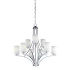 Maxim Lighting 20036SWSN Deven 9-Lights 540W Satin Nickel Incandescent Chandelier