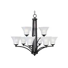 Maxim Lighting 20096FTOI Aurora 9-Lights 540W Oil Rubbed Bronze Incandescent Chandelier