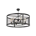 Maxim Lighting 20114BKNAB Palladium 6-Lights 360W Black/Natural Aged Brass Incandescent Chandelier