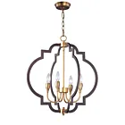 Maxim Lighting 20293OIAB Crest 4-Lights 240W Oil Rubbed Bronze/Antique Brass Incandescent Chandelier
