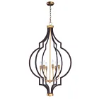 Maxim Lighting 20296OIAB Crest 6-Lights 360W Oil Rubbed Bronze/Antique Brass Incandescent Chandelier