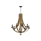 Maxim Lighting 20348DWAR Basque 8-Lights 480W Driftwood/Anthracite Incandescent Chandelier
