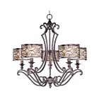 Maxim Lighting 21155WHUB Mondrian 5-Lights 300W Umber Bronze Incandescent Chandelier