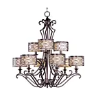 Maxim Lighting 21156WHUB Mondrian 9-Lights 540W Umber Bronze Incandescent Chandelier