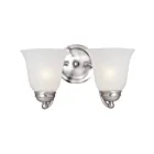 Maxim Lighting Basix 2121FTSN 2-Lights 120W Satin Nickel Vanity Light