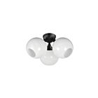 Maxim Lighting 21225MRBK 3-Lights 180W Black Semi Flush Mount