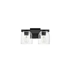 Maxim Lighting Scoop 21232CLBK 2-Lights 60W Black Vanity Light