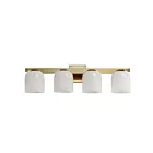 Maxim Lighting Scoop 21234MRNAB 4-Lights 60W Natural Aged Brass Vanity Light