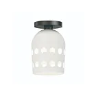 Maxim Lighting 21240WTBK Dottie 1-Light 40W Black Flush Mount