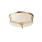 Maxim Lighting 21280SWSBR Dart 3-Lights 60W Satin Brass Flush Mount