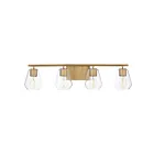 Maxim Lighting 21334CLNAB 4-Lights 240W Natural Aged Brass Vanity Light