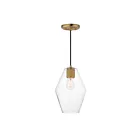 Maxim Lighting 21335CLNAB 1-Light 60W Natural Aged Brass Pendant