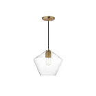 Maxim Lighting 21337CLNAB 1-Light 60W Natural Aged Brass Pendant