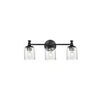 Maxim Lighting 21353CRBK 3-Lights 180W Black Bath Vanity Light