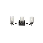 Maxim Lighting 21373CRBK 3-Lights 180W Black Bath Vanity Light