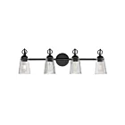 Maxim Lighting 21394CLBK 4-Lights 240W Black Vanity Light