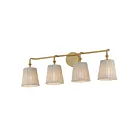 Maxim Lighting 21484WWTNAB 4-Lights 240W Natural Aged Brass Bath Vanity Light