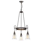 Maxim Lighting 21573HMOI Revival 3-Lights 180W Oil Rubbed Bronze Incandescent Chandelier
