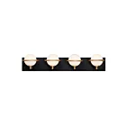 Maxim Lighting Revolve 21604SWBKGLD 4-Lights 4W Black/Gold Vanity Light